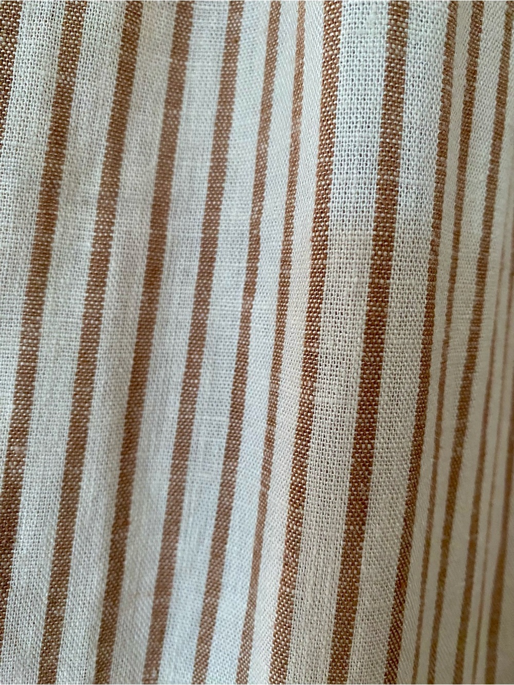 Saltwater Luxe NWT Almond Stripe Wide Leg Drawstring Pants Linen Blend M - Picture 3 of 16